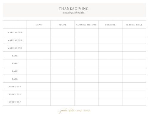 thanksgiving cookie schedule