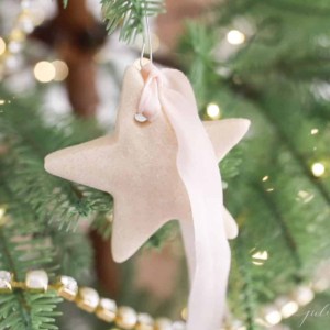 salt dough ornament on tree