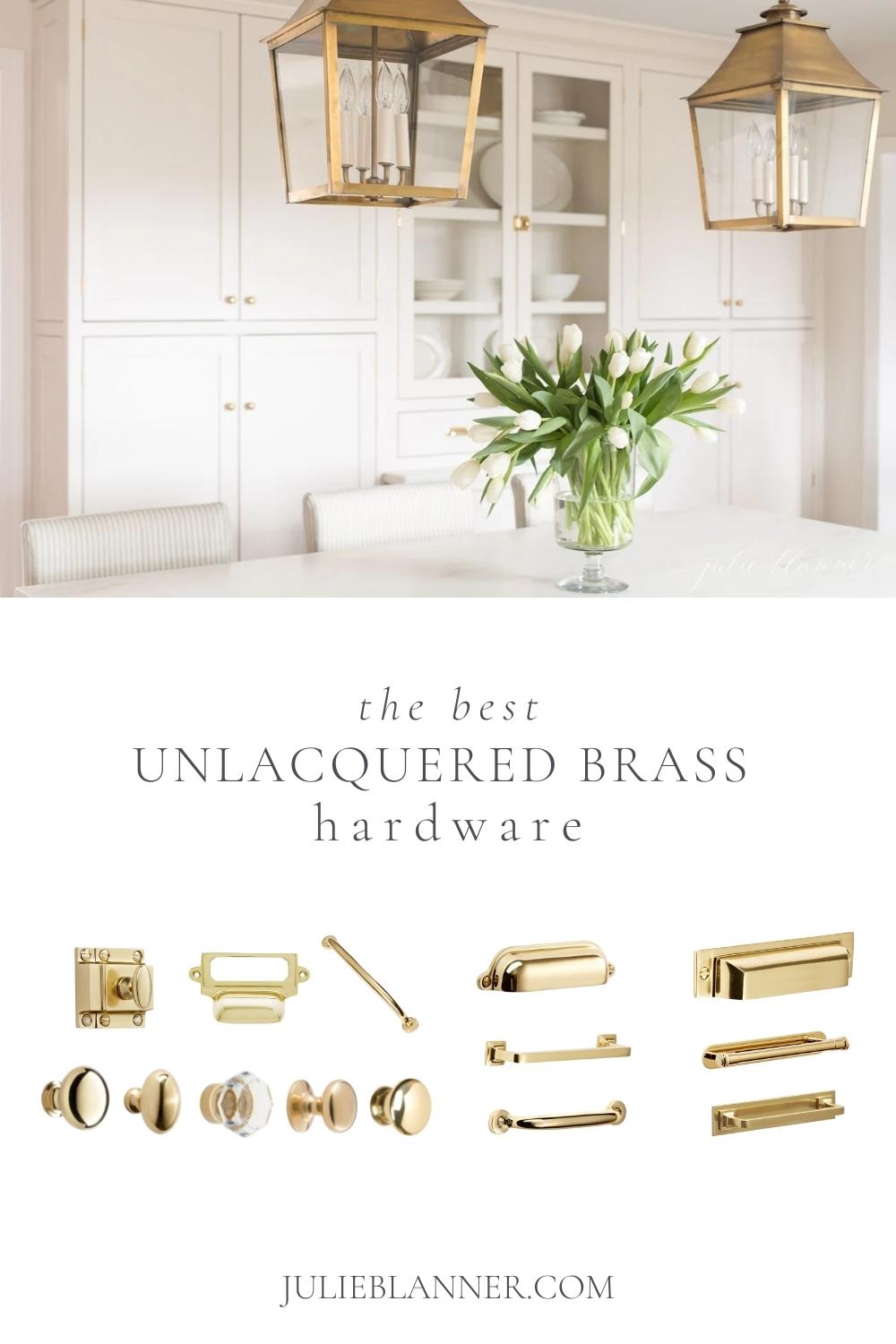 kitchen and brass hardware