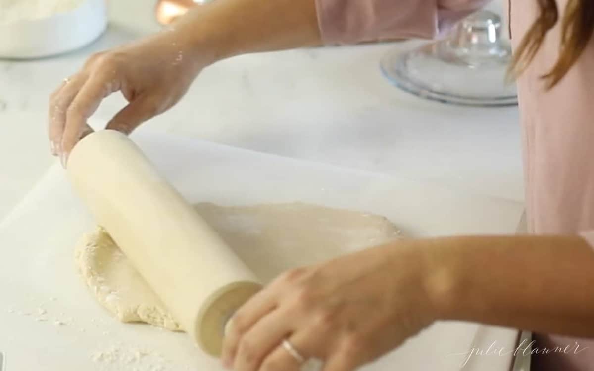 rolling out salt dough