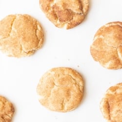 Snickerdoodles without cream of tartar on a white surface.