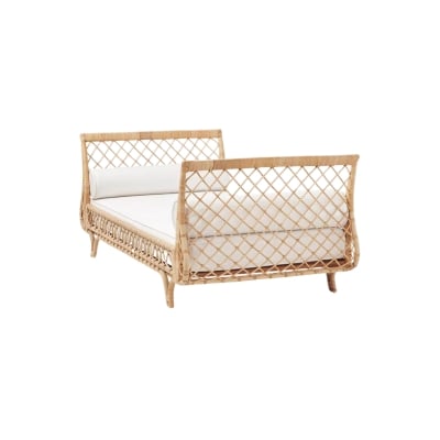 A Rattan bed