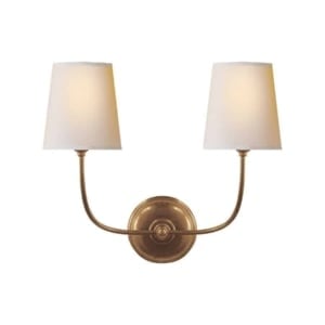 narrow brass sconce