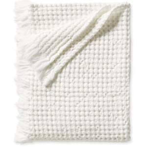 white waffle throw