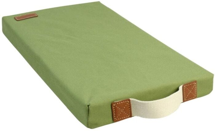 A green kneeling pad for gardening