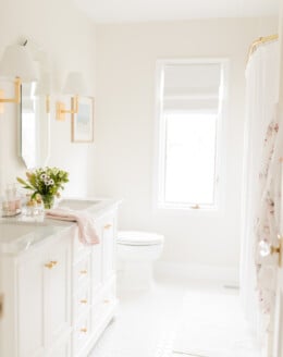 bathroom painted in white dove