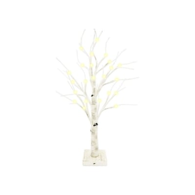 An LED birch tree on a white background.