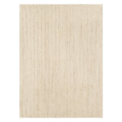 A neutral rug on a white background.