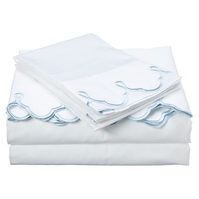 blue and white sheets from Amazon