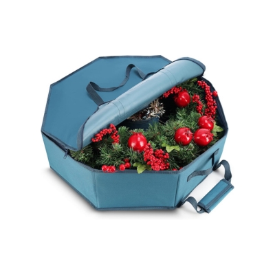 An octagonal christmas storage box
