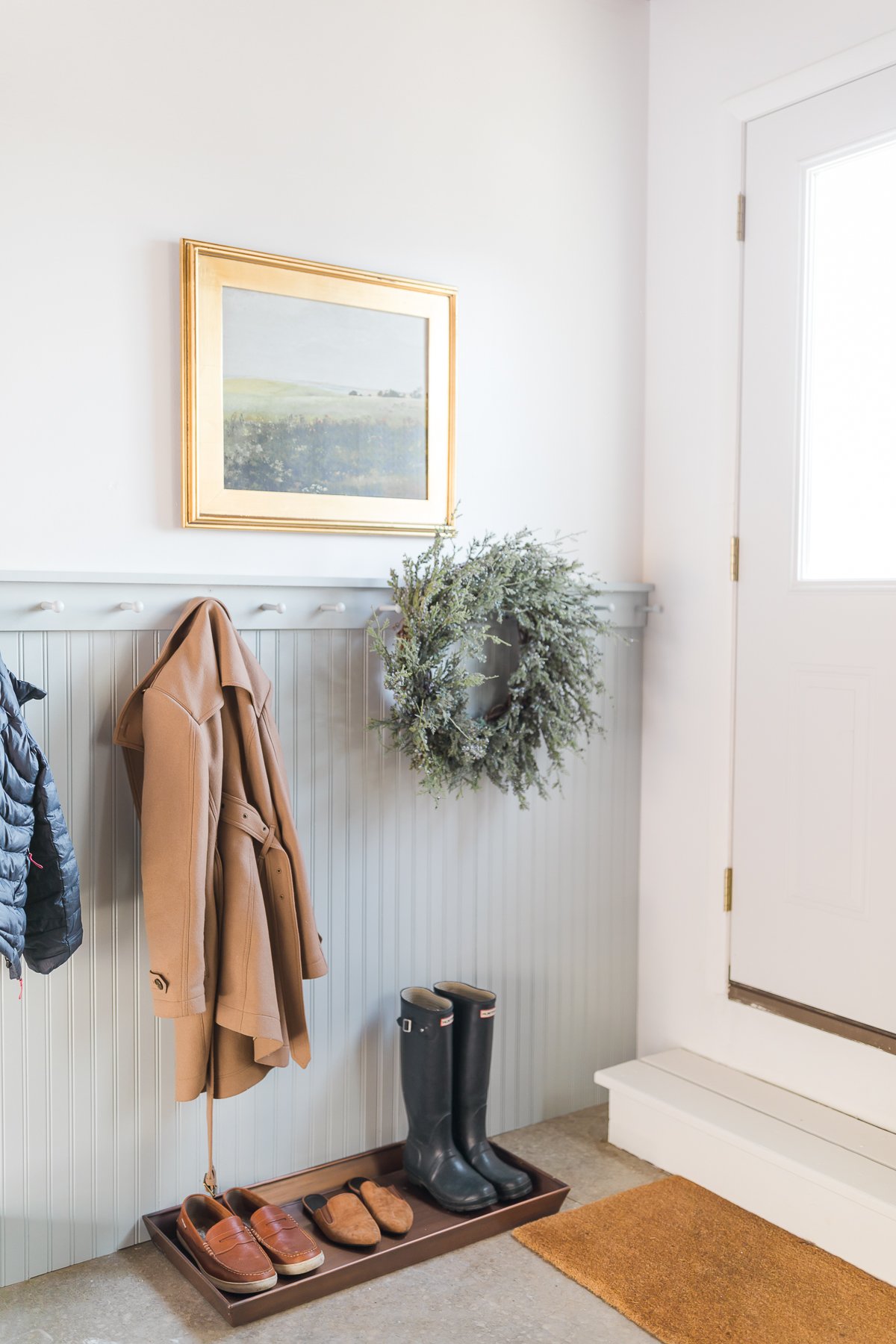 mudroom in garage