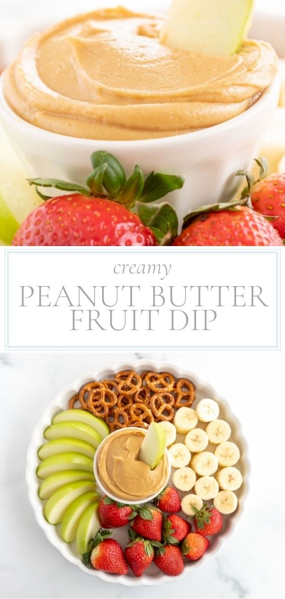 Peanut Butter and fruits in plate