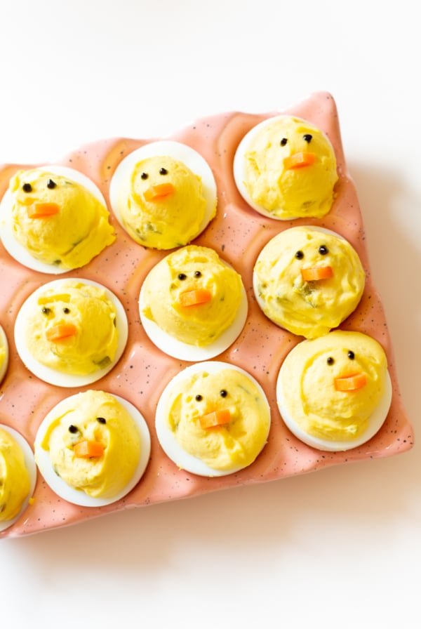 A plate of yellow Easter side dishes.