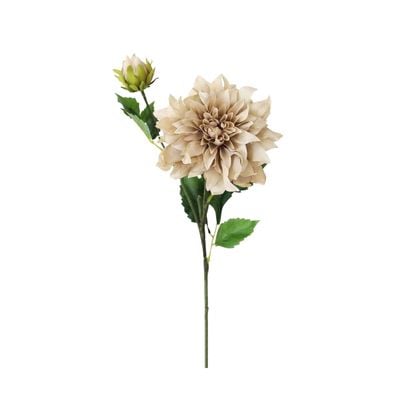 a pink faux flower against a white background.