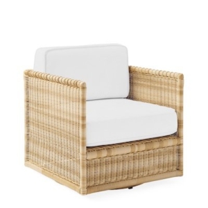 natural wicker swivel chair