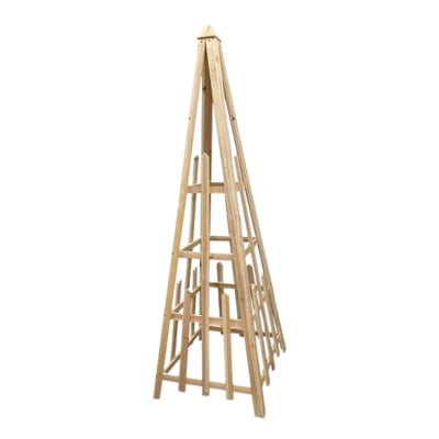 a wooden garden trellis obelisk