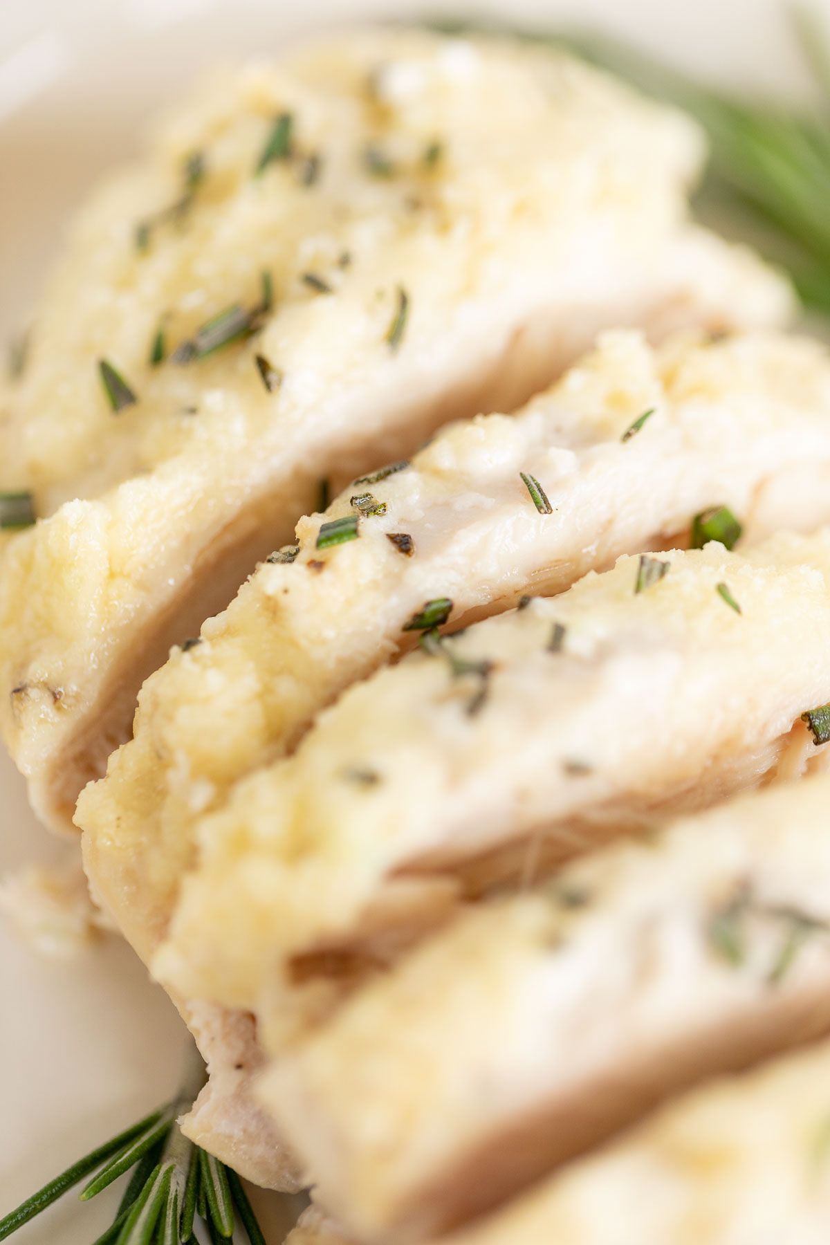 Sliced mayonnaise chicken breast