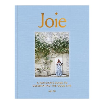 a blue coffee table book called "Joie"