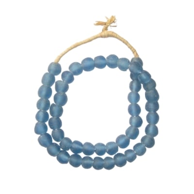 blue glass beads