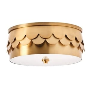 gold scallop light fixture
