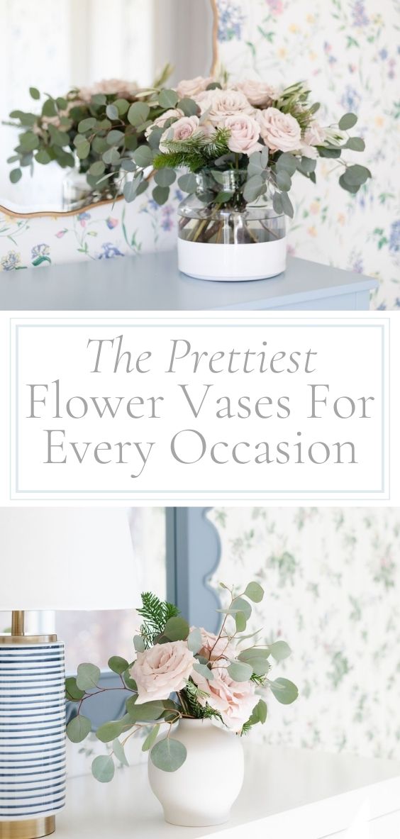 Title Page showing two photos of flower vases in different settings on dresser tables in front of a mirror.