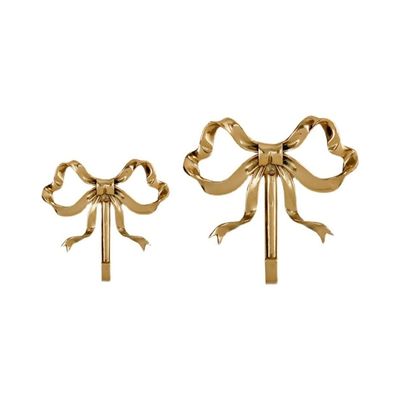 brass bow bathroom hooks