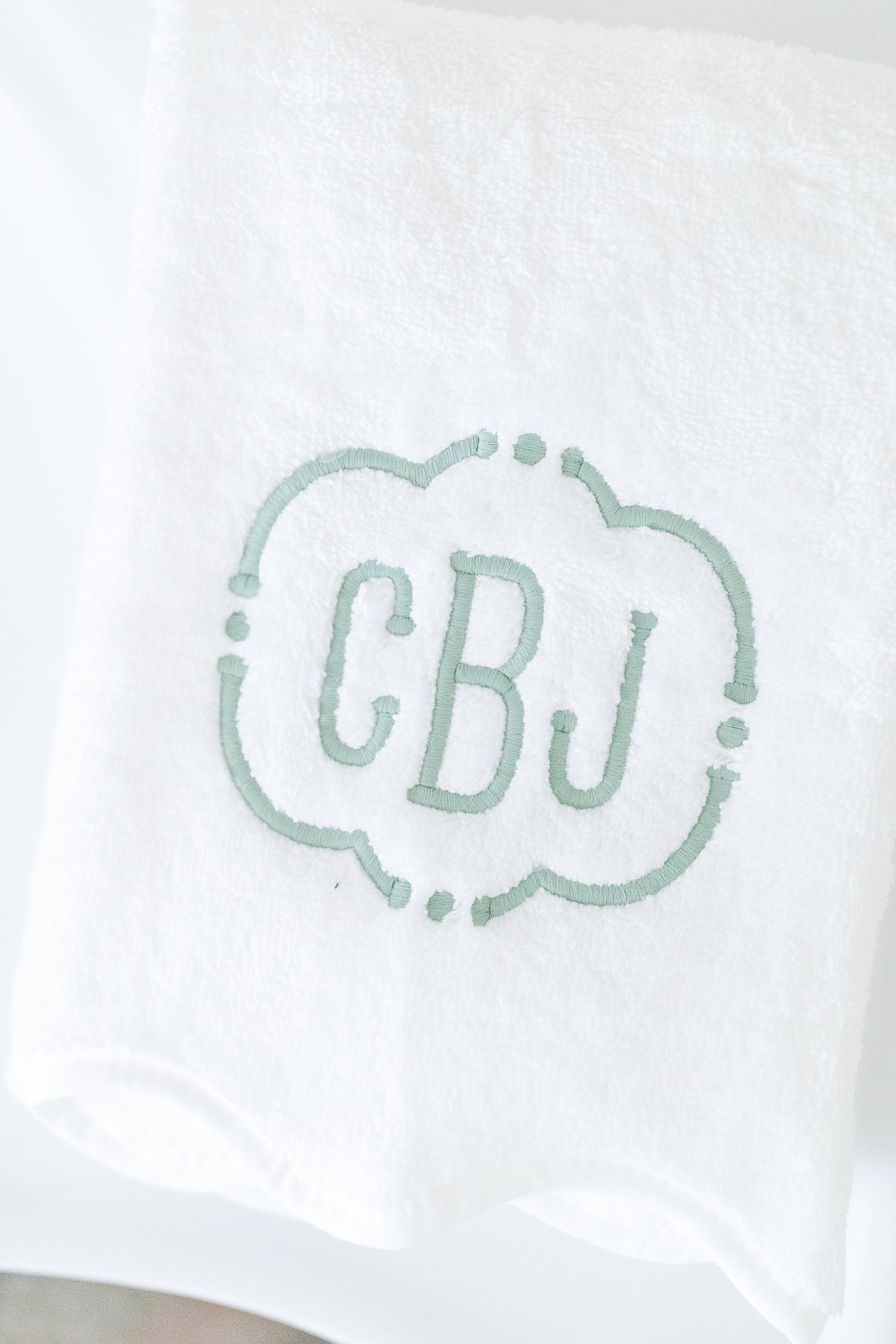 monogrammed hand towel