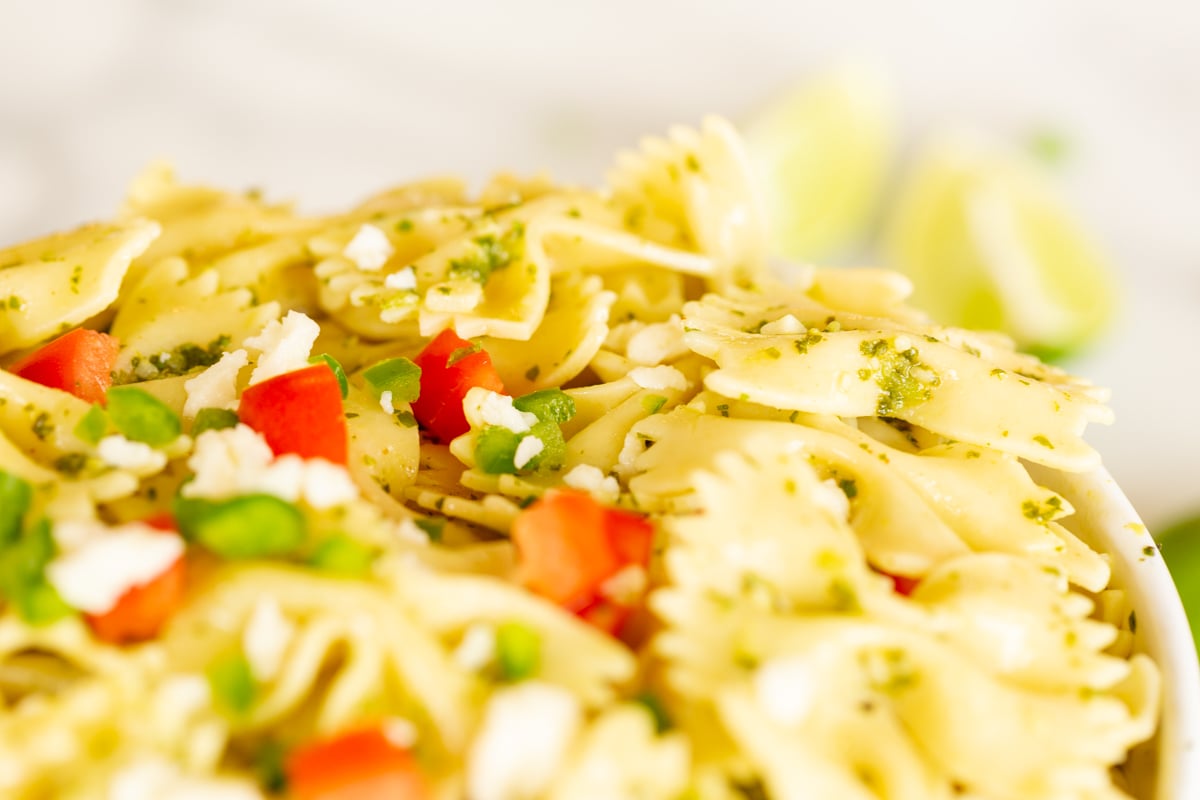 pasta salad in a bowl