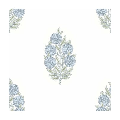 Blue and white patterned Amazon wallpaper.