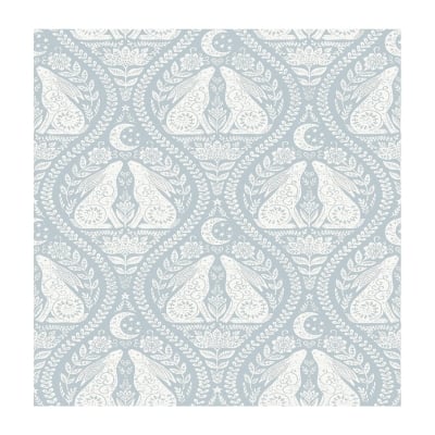 Blue and white patterned Amazon wallpaper.