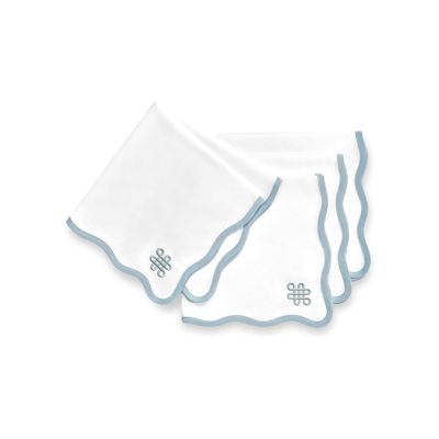 blue scallop napkins