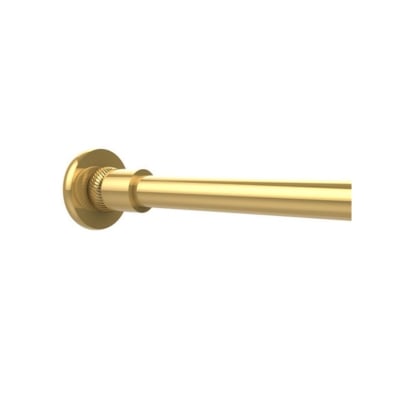 a modern brass shower curtain rod