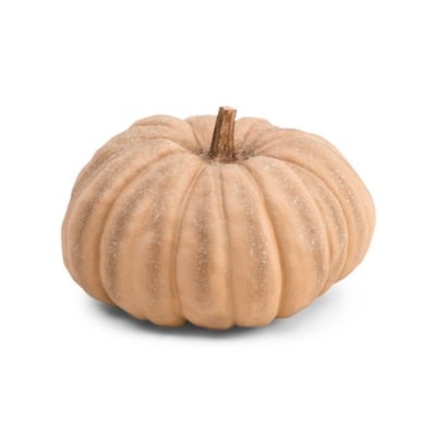 a peach resin faux pumpkin