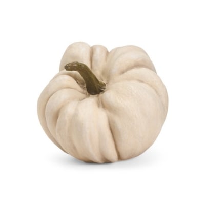 a peach resin faux pumpkin