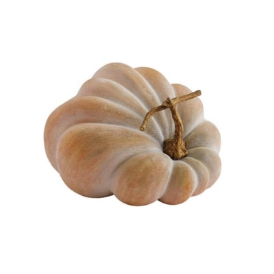 a peach resin faux pumpkin