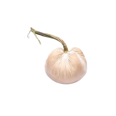 Pale pink velvet faux pumpkin