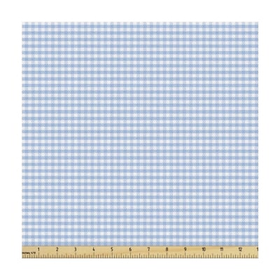 blue checked outdoor fabric