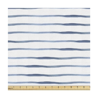 blue and white striped outdoor fabric