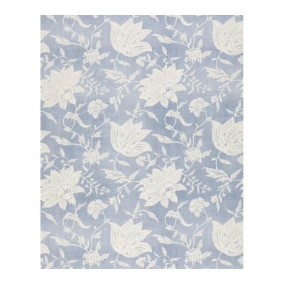 blue floral outdoor fabric