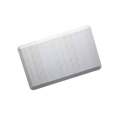 anti fatigue kitchen mat in beige patterned stripes