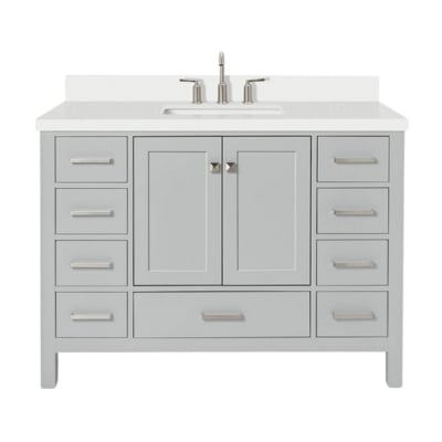 gray bathroom vanity