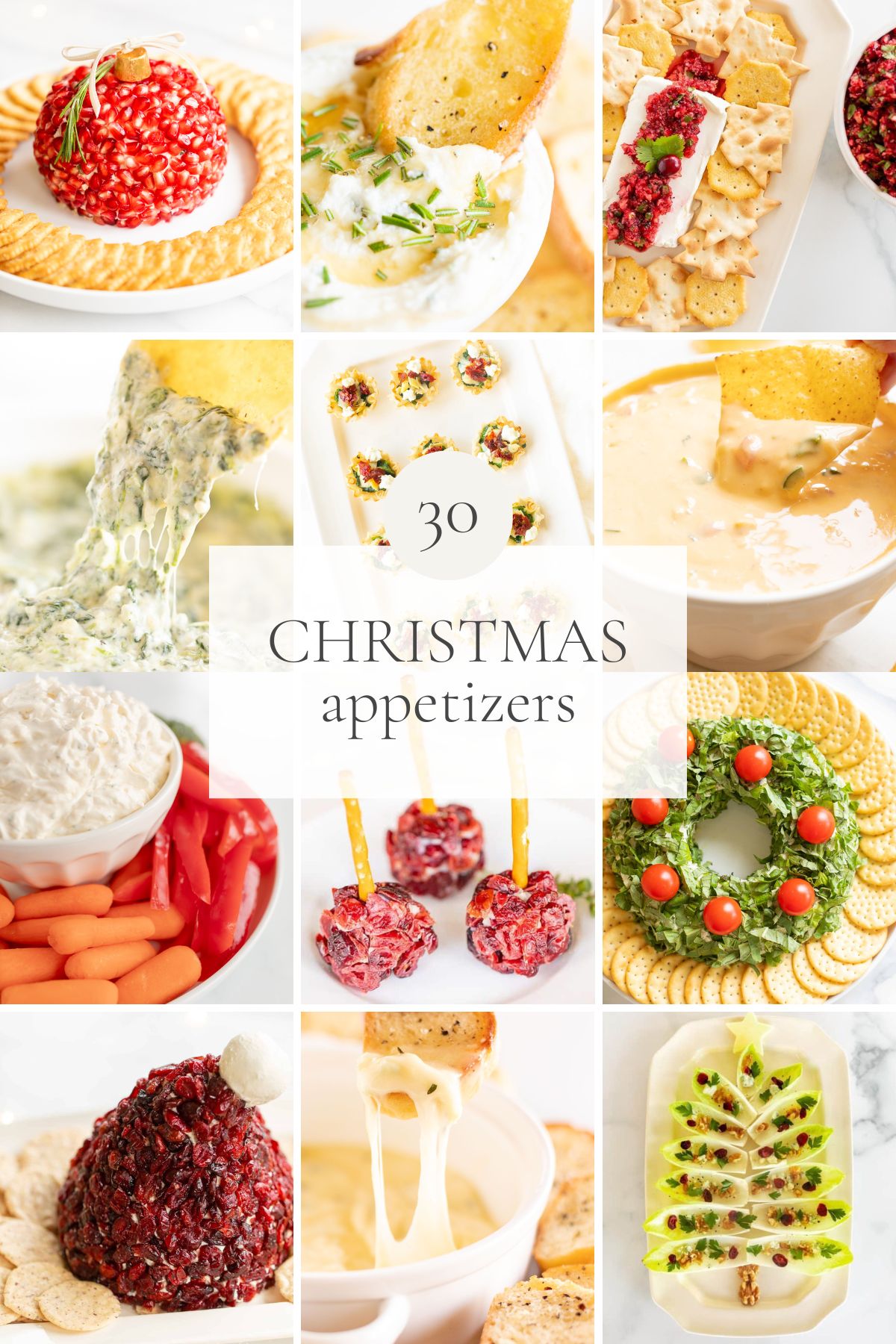 Enjoy 30 festive and delectable Christmas appetizers perfect for the holidays.